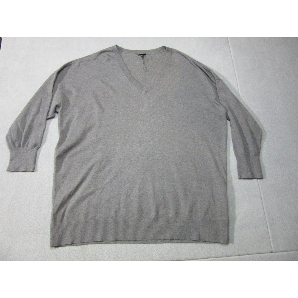 Torrid Sweater Womens 3 Gray V Neck Pullover Lightweight Soft Knit Rayon Blend